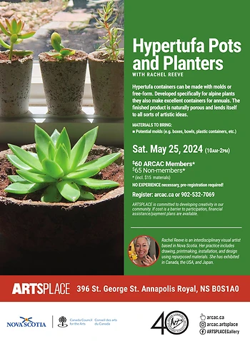 Poster for Hypertufa Pots and Planters with Rachel Reeve