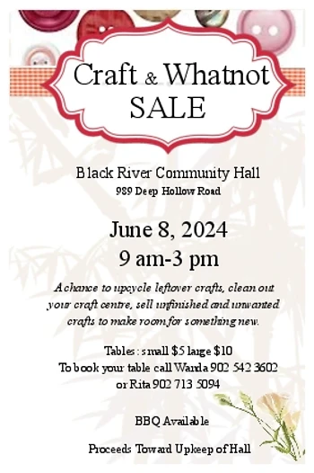 Poster for Craft & Whatnot Sale