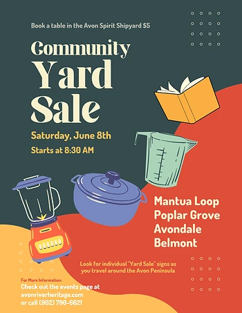 Poster for Avon Peninsula Community Yard Sale