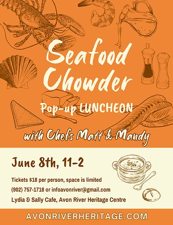 Poster for Seafood Chowder Pop-up Luncheon
