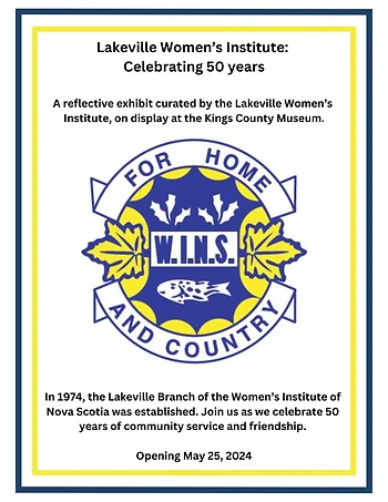 Poster for Lakeville Women’s Institute: Celebrating 50 years