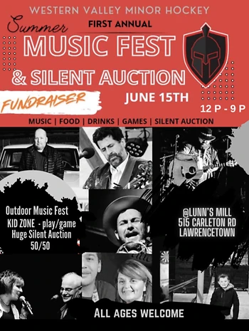 Poster for Western Valley Minor Hockey Music Fest & Auction
