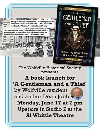 Poster for A Gentleman and a Thief book launch