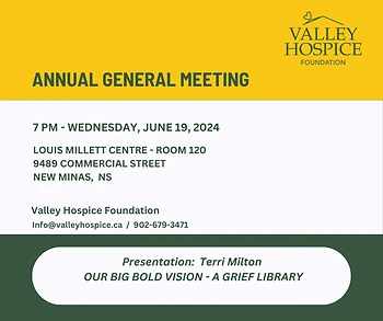 Poster for Valley Hospice Foundation AGM