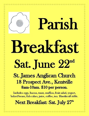 Poster for Parish Breakfast