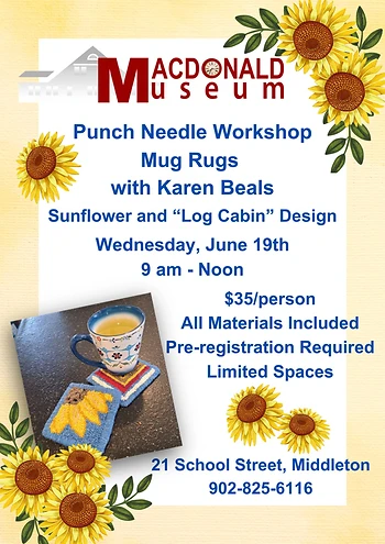 Poster for Punch Needle Workshop