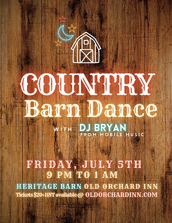 Poster for Country Barn Dance with DJ Bryan