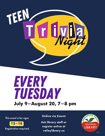 Poster for Teen Trivia Night