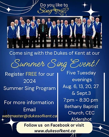 Poster for Dukes of Kent Summer Sing
