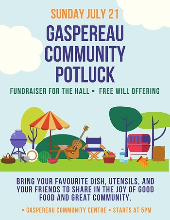Poster for Gaspereau Community Potluck