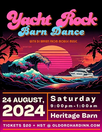 Poster for Yacht Rock Barn Dance with DJ Bryan