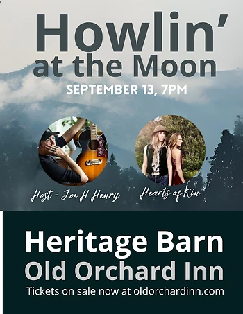 Poster for Howlin at the Moon with guest Hearts of Kin