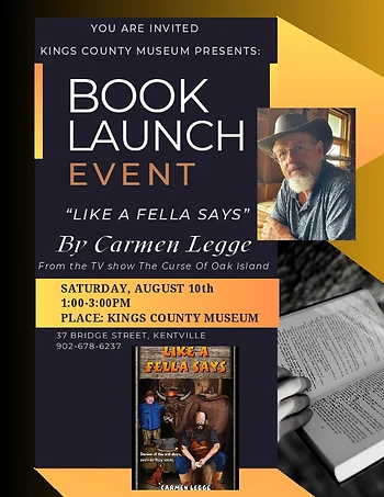 Poster for Book Launch- "Like A Fella Says" by Carmen Legge