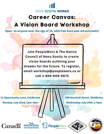 Poster for Career Canvas Vision Board Workshop