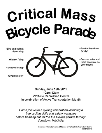 Poster for Critical Mass Bicycle Parade