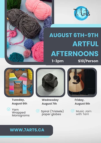 Poster for Artful Afternoons: Spiral Paper Globes