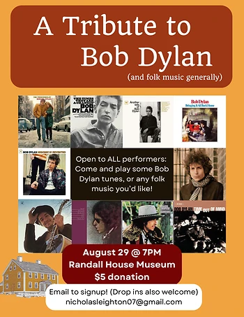 Poster for Bob Dylan Tribute Open Mic
