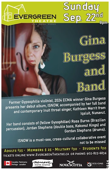 Poster for Gina Burgers & Band