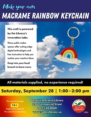 Poster for Macrame Rainbow Keychain