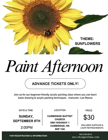 Poster for Paint Night ~ in the Afternoon