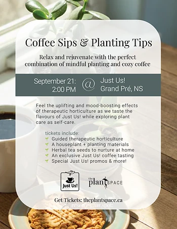 Poster for Coffee Sips & Planting Tips