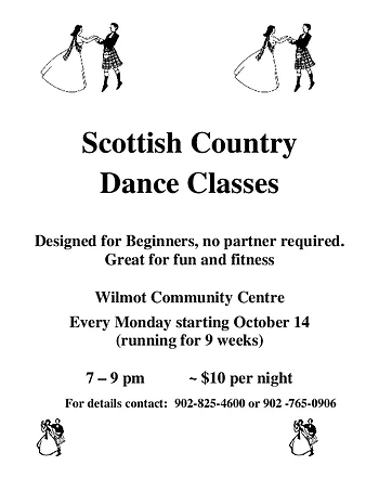Poster for Scottish Country Dancing