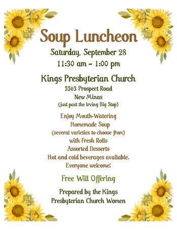 Poster for Soup Luncheon