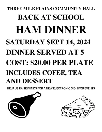 Poster for Fall Ham Dinner