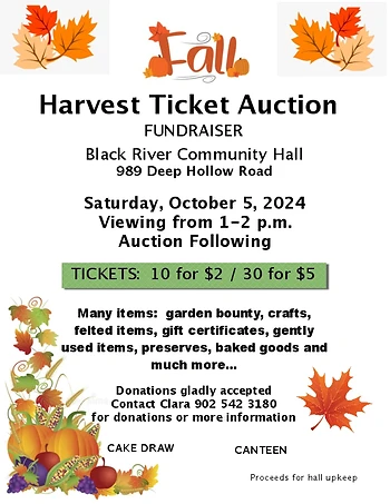 Poster for Fall Harvest Ticket Auction