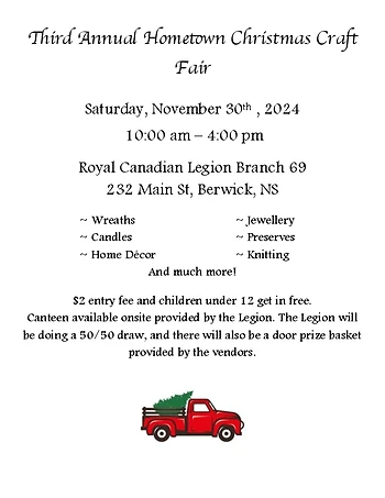 Poster for Hometown Christmas Craft Fair