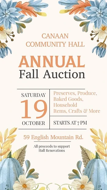 Poster for Harvest Auction