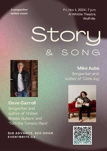 Poster for Story and Song (Dave Carroll and Mike Aubé)