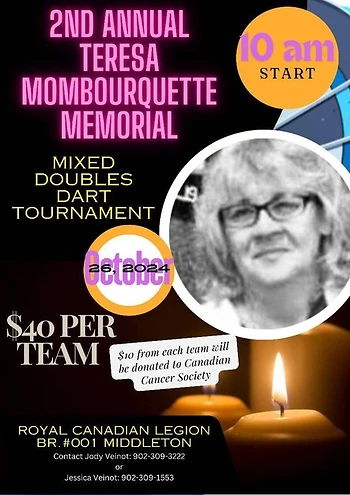 Poster for Mixed Doubles Dart Tournament