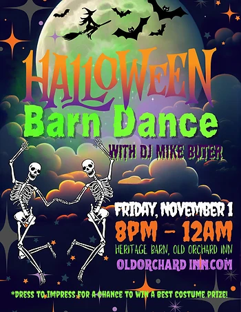 Poster for Halloween Dance with DJ Mike Butler