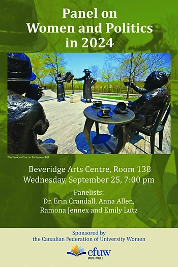 Poster for Panel on Women and Politics in 2024