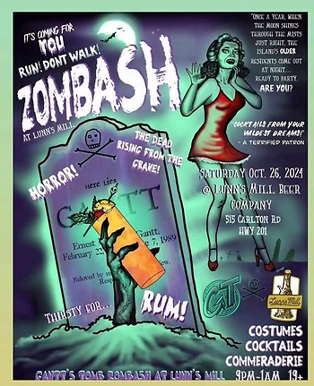 Poster for ZOMBASH - Tropical Halloween Pop Up