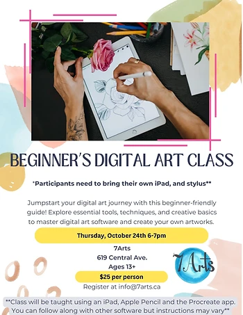 Poster for Beginner's Digital Art Class