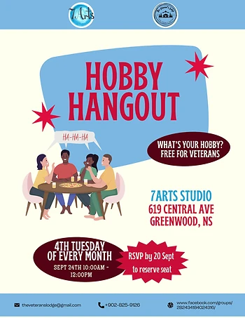 Poster for Veteran's Hobby Hangout