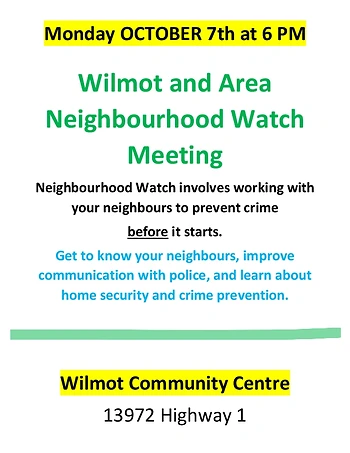 Poster for Neighbourhood Watch Meeting