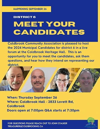 Poster for District 6 Candidate Forum