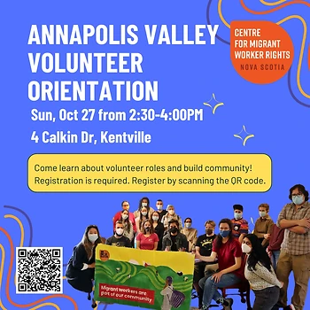 Poster for Volunteer Orientation