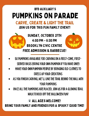 Poster for Pumpkins on Parade: Carve, Create & Light the Trail!