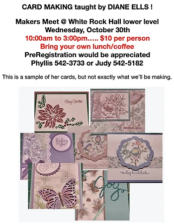 Poster for Makers Meet & Card Making