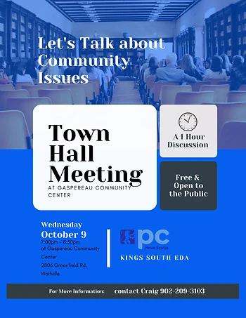 Poster for Kings South Town Hall Meeting