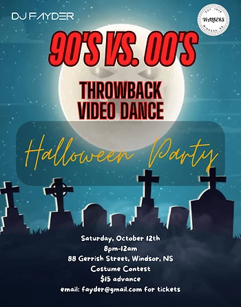 Poster for 90's vs. 00's Halloween Video Dance Party