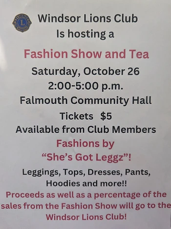 Poster for Fashion Show and Tea