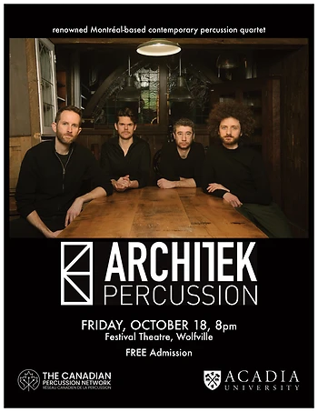 Poster for Architek Percussion Quartet