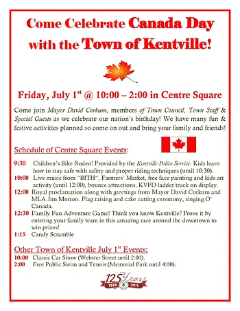 Poster for Celebrate Canada Day