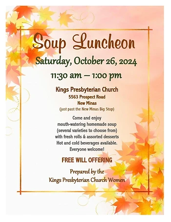 Poster for Soup Luncheon