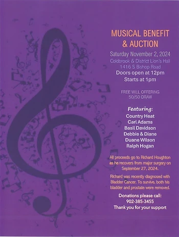 Poster for Musical Benefit & Auction